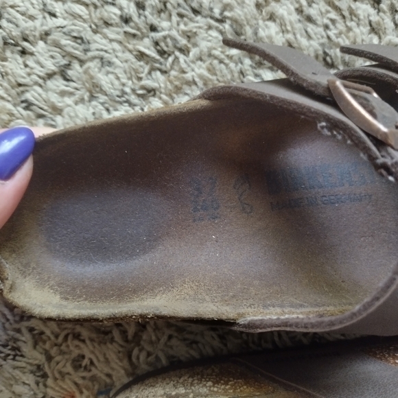 Birkenstock Mayari brown leather toe loop sandals sz 37/6,5 - Picture 6 of 8